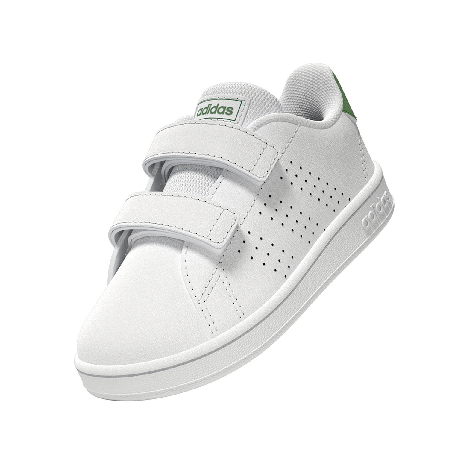 Спортивная обувь Adidas Baby Advantage CF - бело-зеленая, белый/зеленый — фото 3