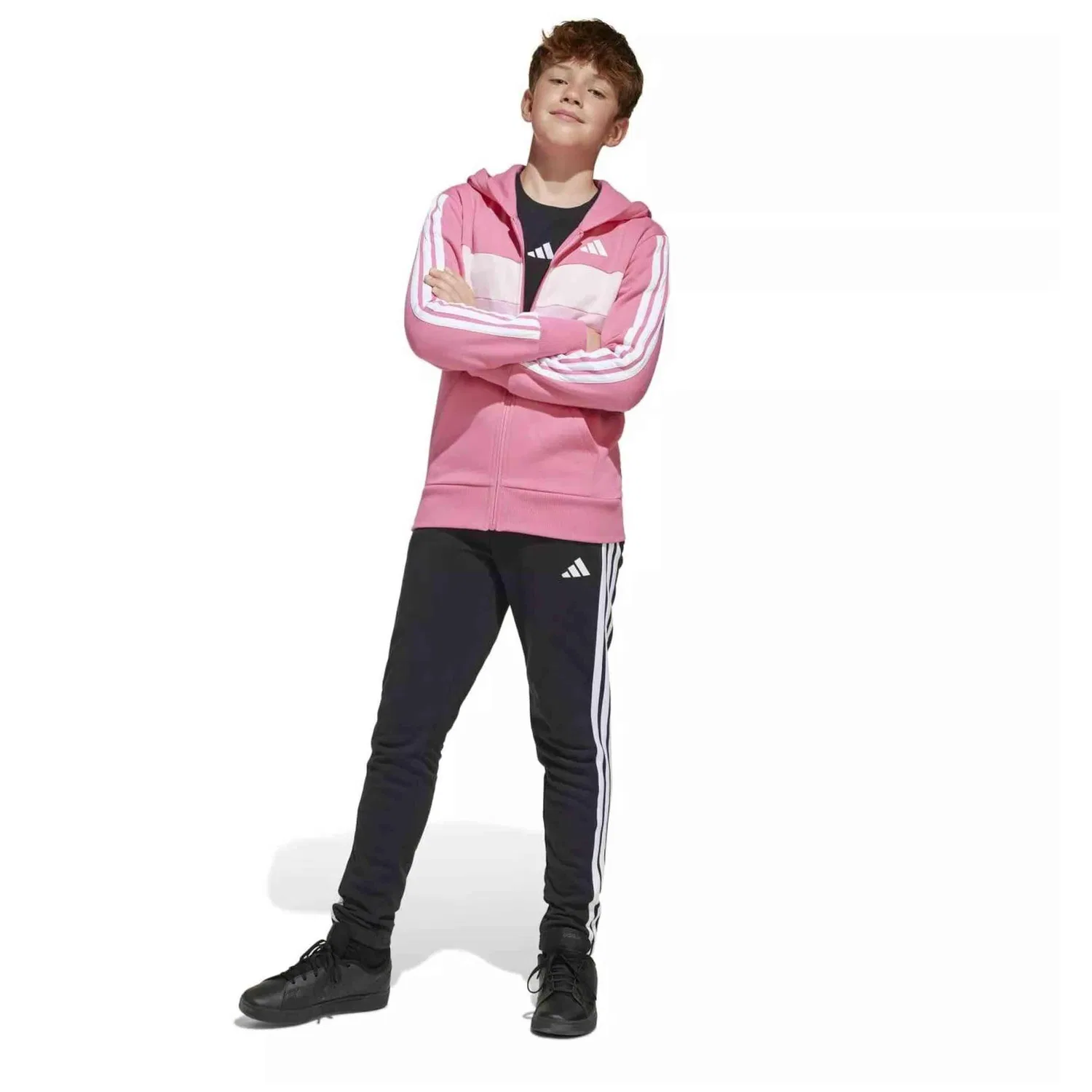 Детский спортивный костюм с тремя полосками Tiberio 3-Streifen Adidas, Rosa — фото 4