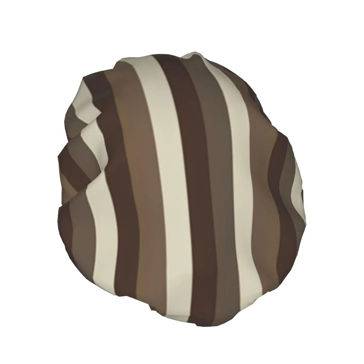 Шапочка для душа Double Layer, WSOIHFEC, Brown Striped Printed — фото 2