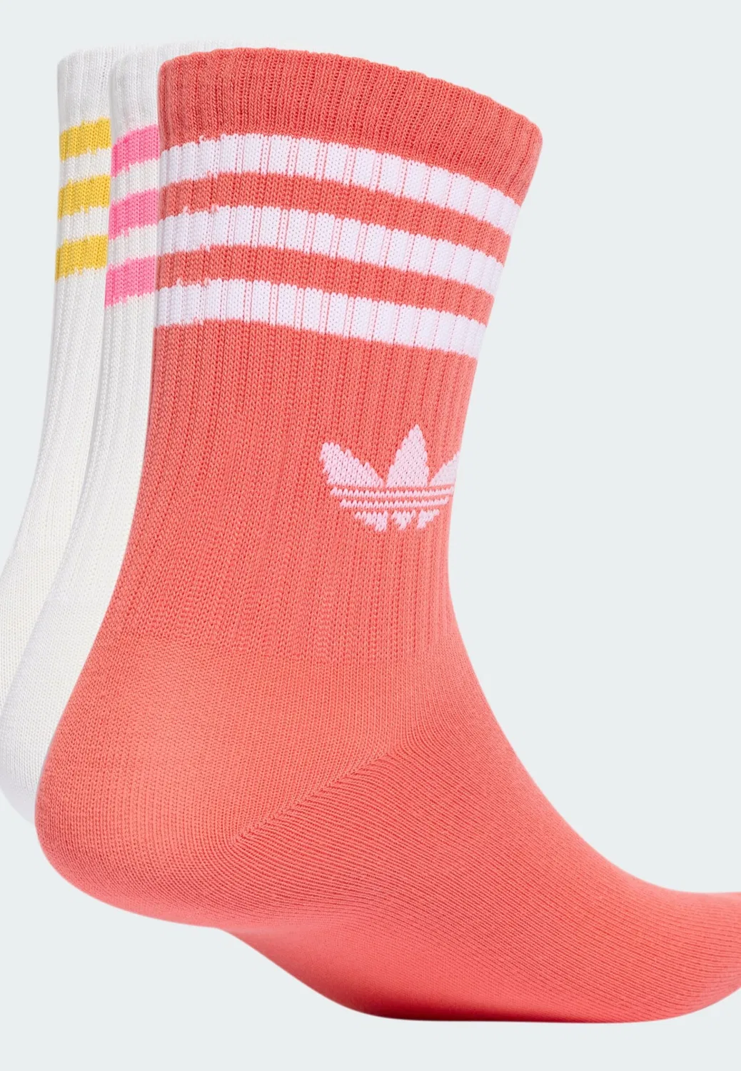 Носки Adidas Originals малинового и белого цвета — фото 3