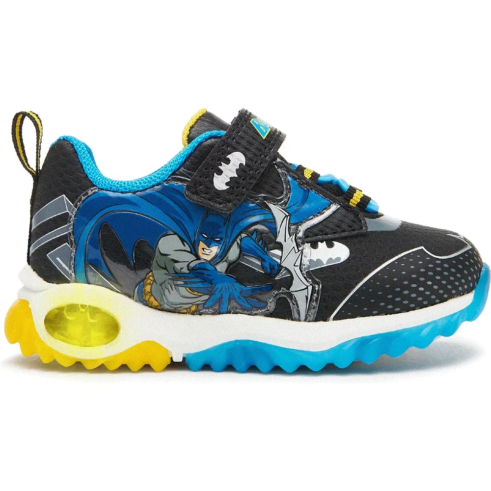 Детские светящиеся кроссовки Batman, Black/Blue/Yellow — фото 2