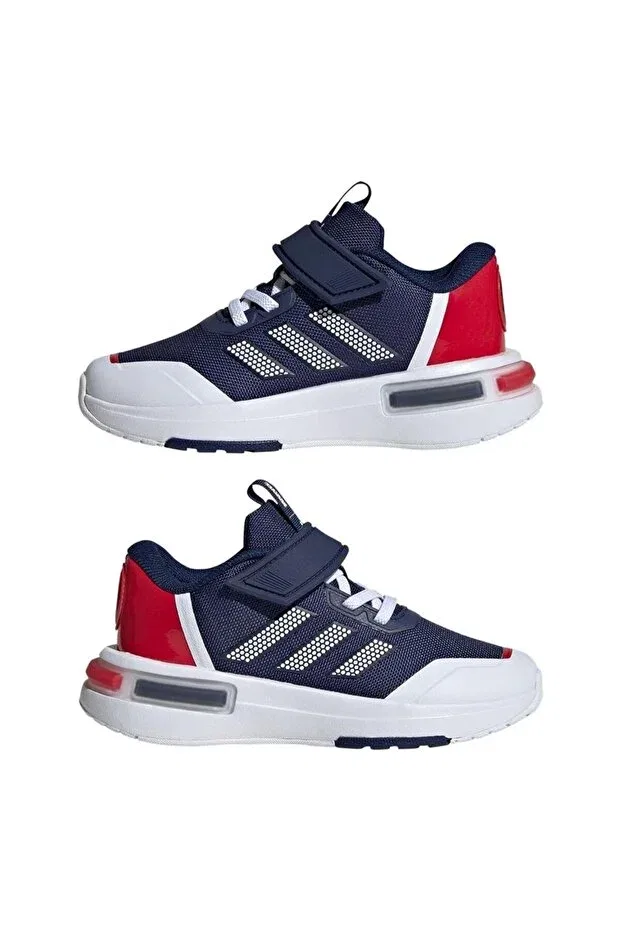 Детские кроссовки для девочек на липучке Adidas, Dark Blue / Cloud White / Silv — фото 2
