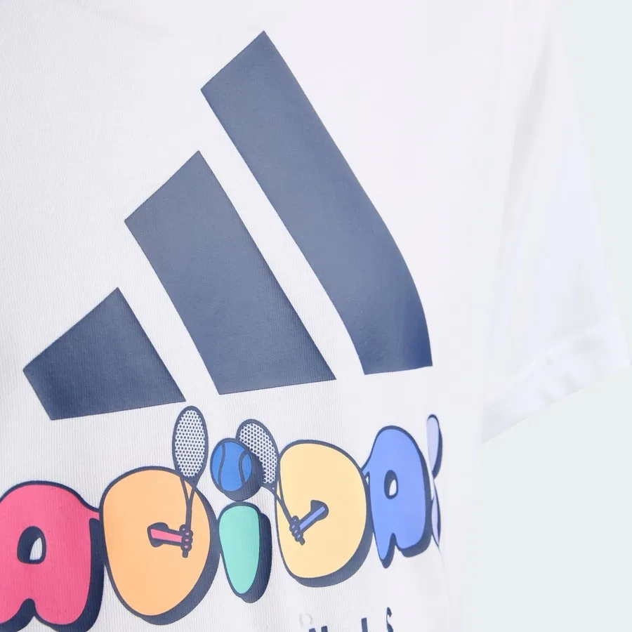 Детская футболка с принтом Performance Tennis Category Graphic adidas, Белый — фото 3