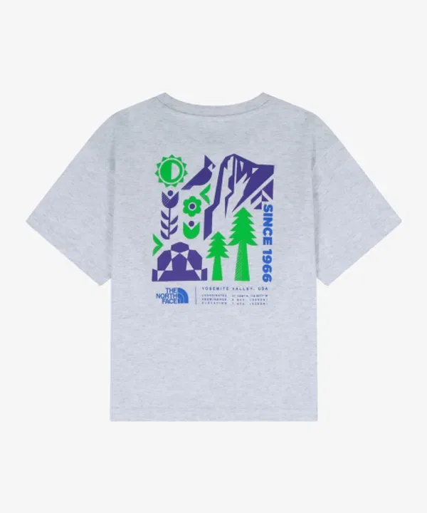 Футболка с коротким рукавом Hike Ex Crewset, The North Face Kids, хаки — фото 2