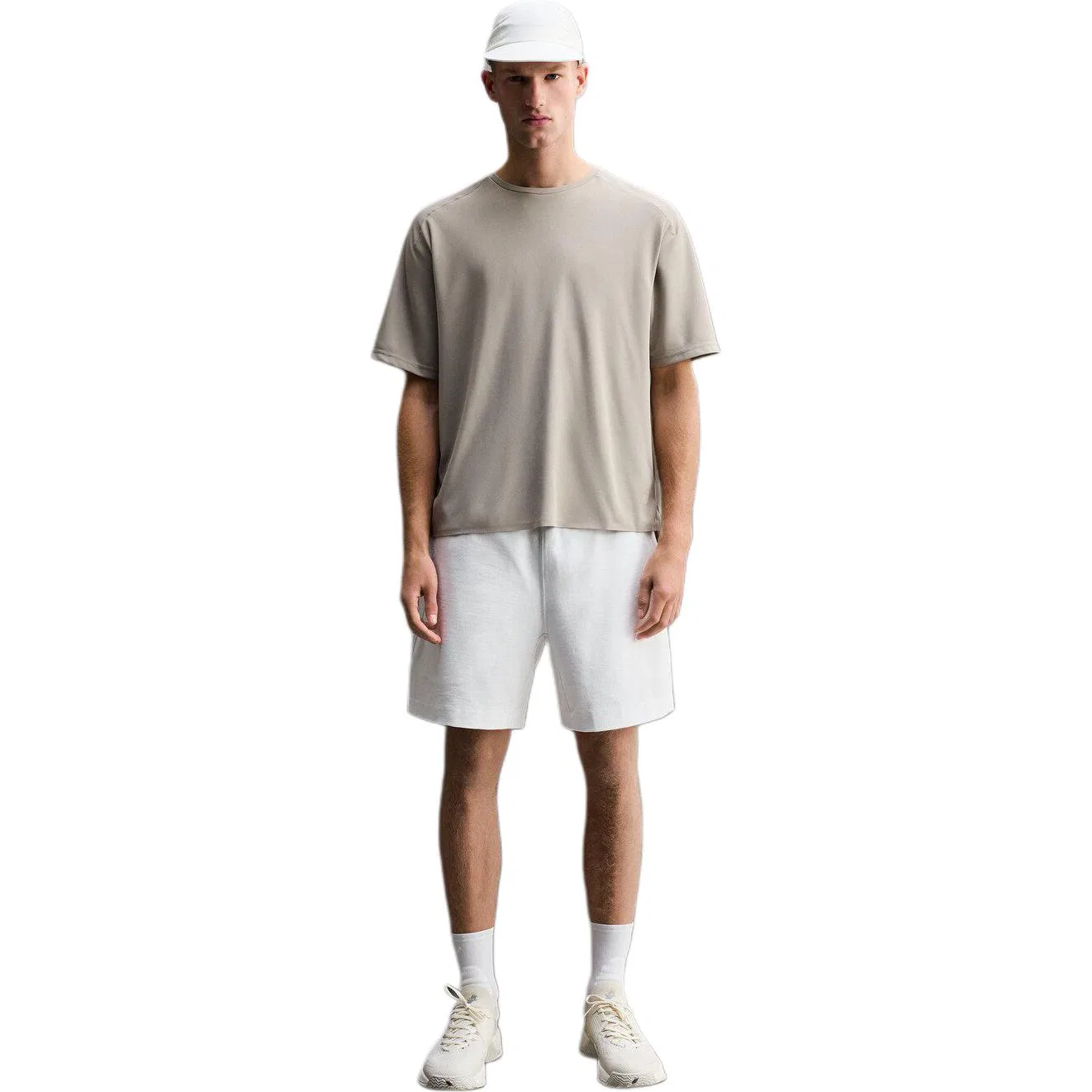 Мужская футболка с круглым вырезом Beige ZARA — фото 4