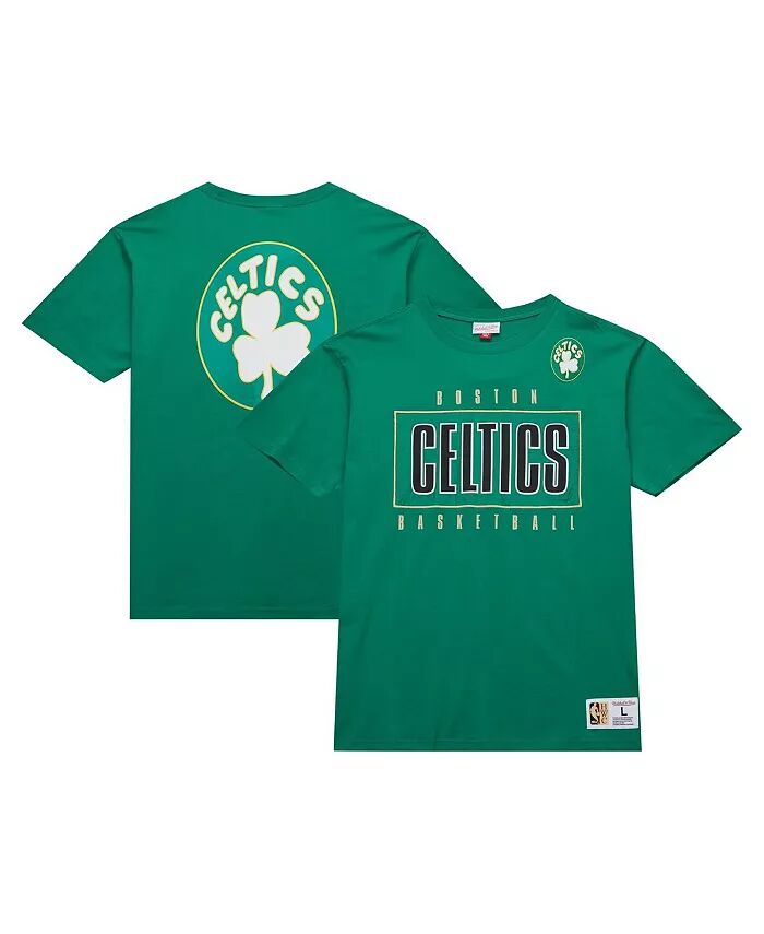 

Мужская футболка Kelly Green Boston Celtics Hardwood Classics Team OG 2.0 Premium Vintage Logo Mitchell & Ness
