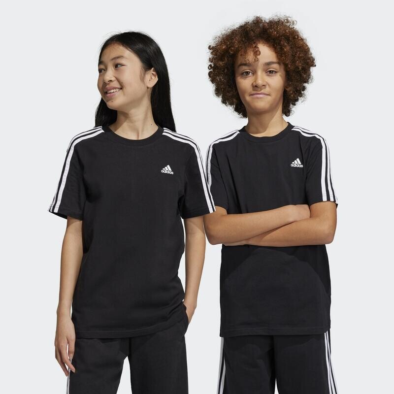 

Хлопковая футболка Essentials с 3 полосками ADIDAS, цвет schwarz