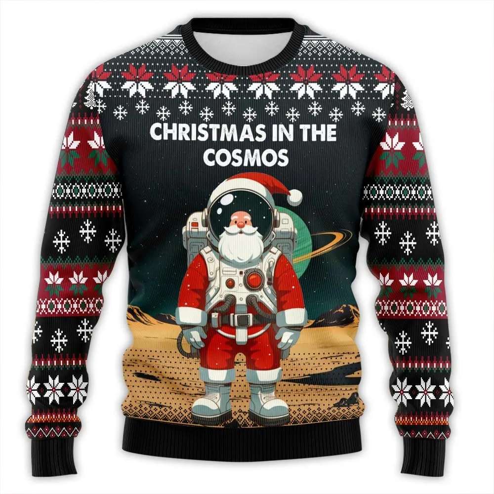 

Свитер Ugly Christmas с астронавтом для мужчин и женщин, Holiday Sweatshirt PA14 HANZSPROUT