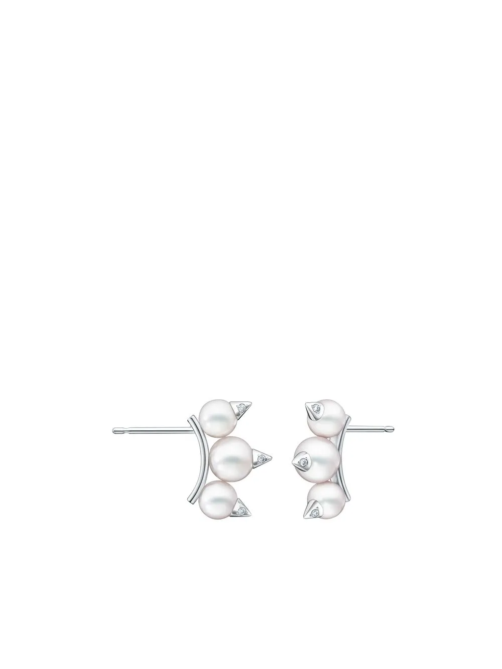 

Серьги Collection Line Danger из белого золота с бриллиантами TASAKI, серебяный
