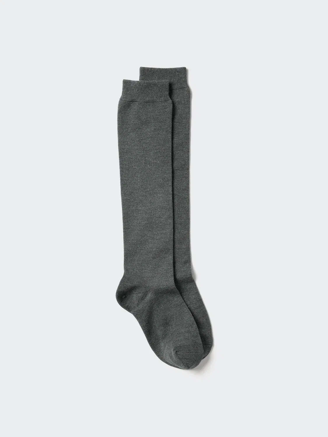 Носки Uniqlo Heattech, высокие, для сохранения тепла, темно-серый