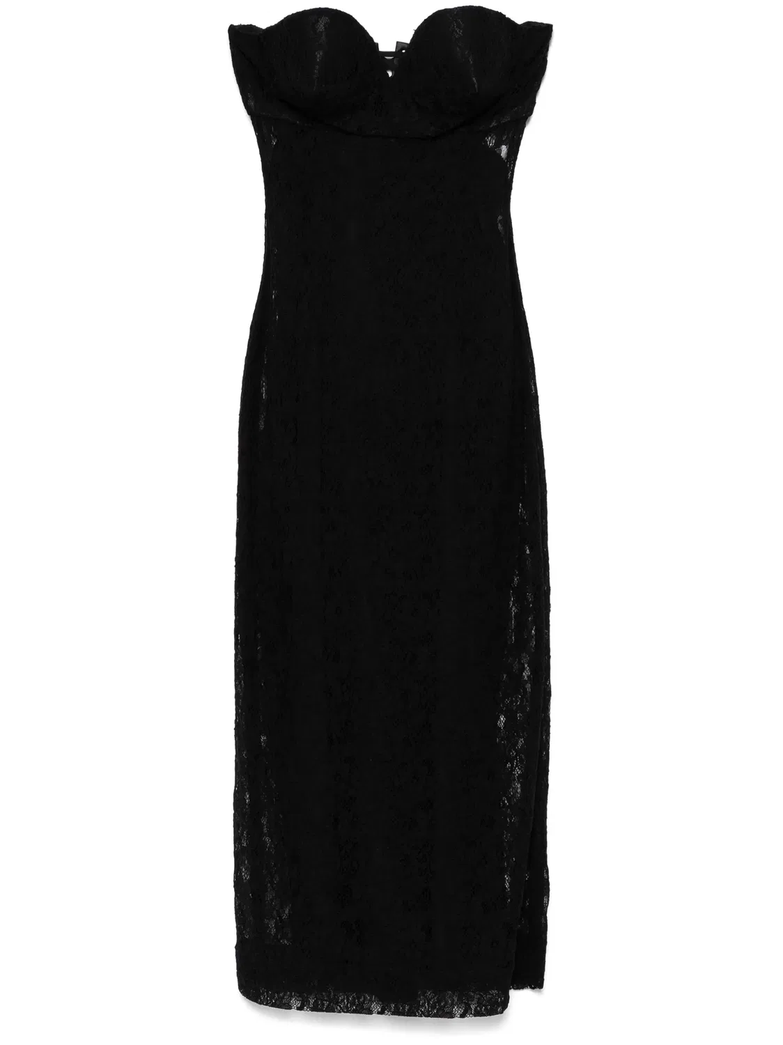 Dolce & Gabbana Безрукавное кружевное платье в черном