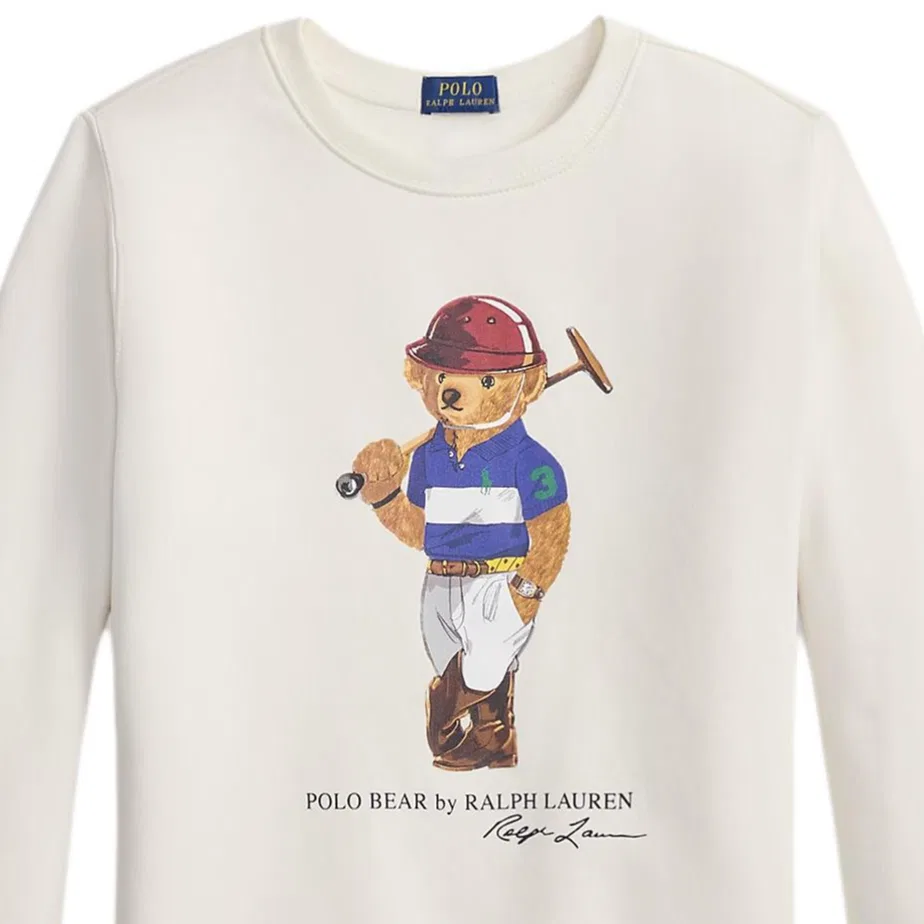 Детская толстовка с принтом Polo Bear Deck White Teenagers, Polo Ralph Lauren, Bear Deck White — фото 4