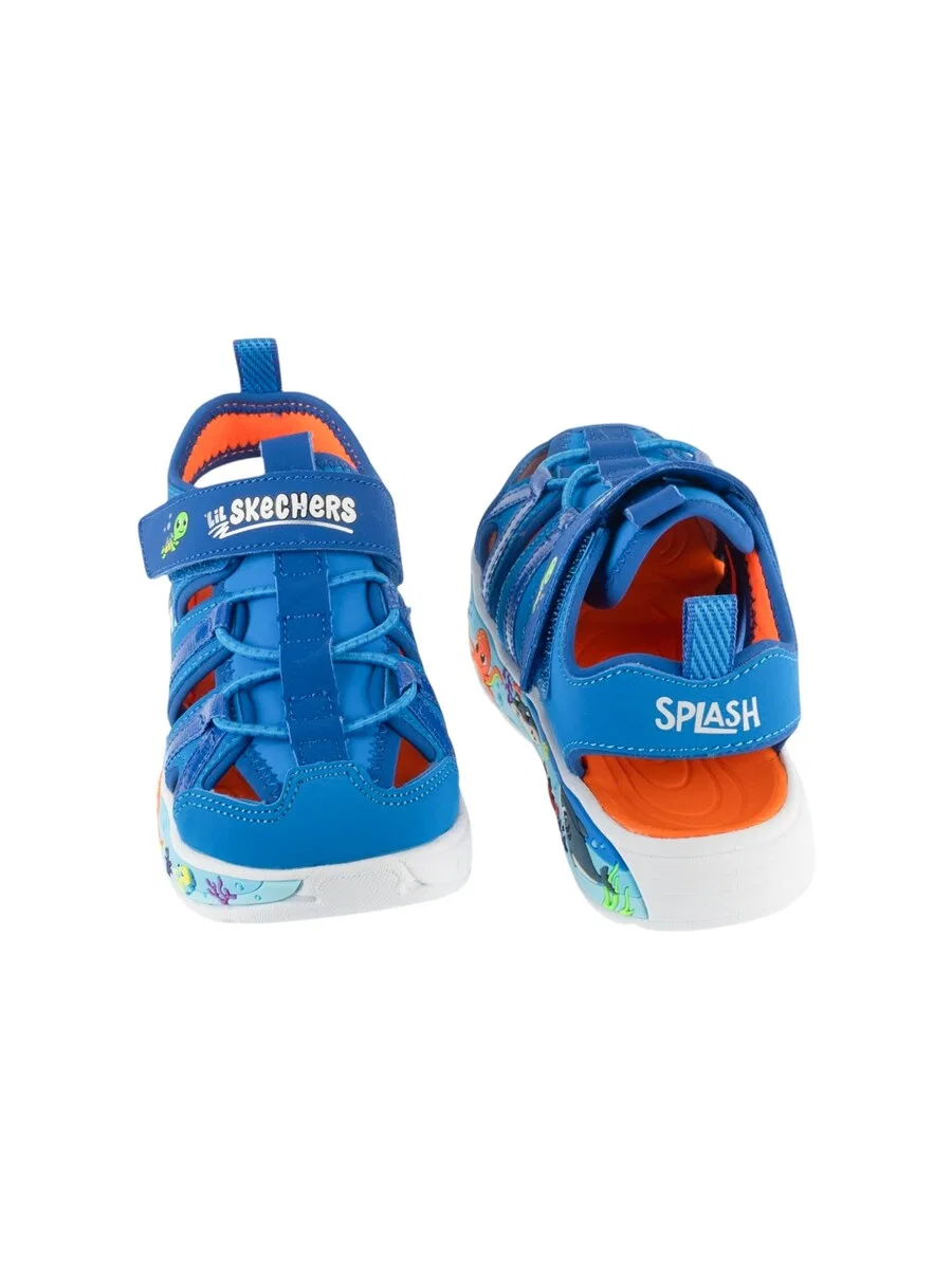 Сандалии SKECHERS 'Play Scene Splash' синего цвета — фото 4