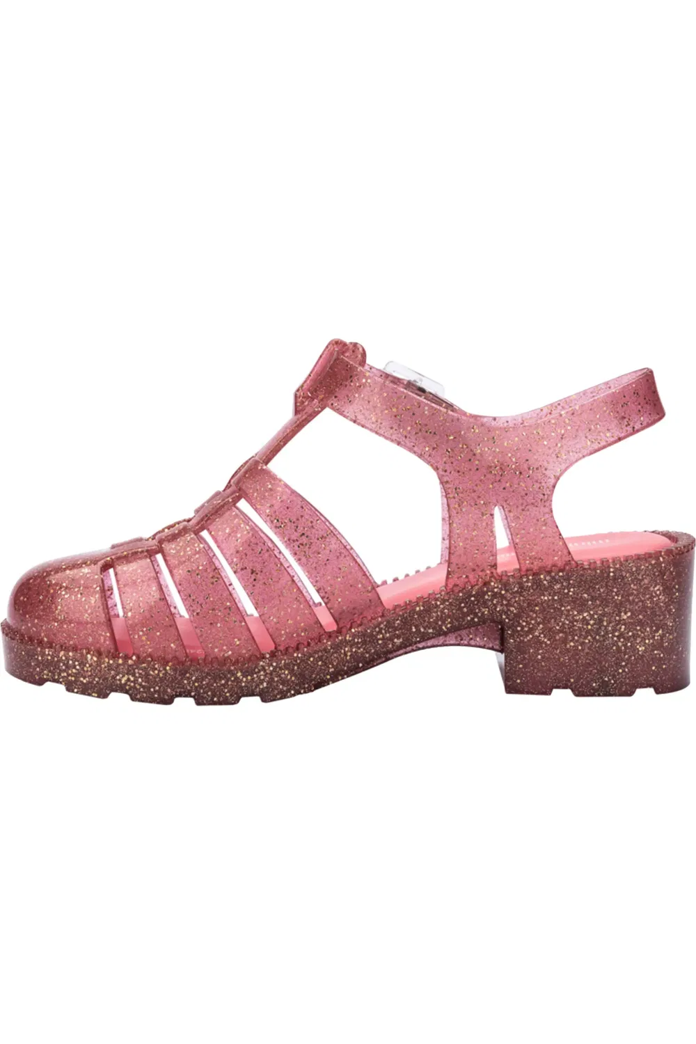 Детские сандалии рыбак на плоской подошве Posession Mini Melissa, Glitter Pink — фото 4