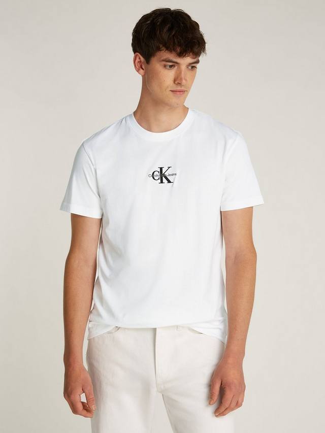 

Хлопковая футболка tommy hilfiger monologo Calvin Klein, белый