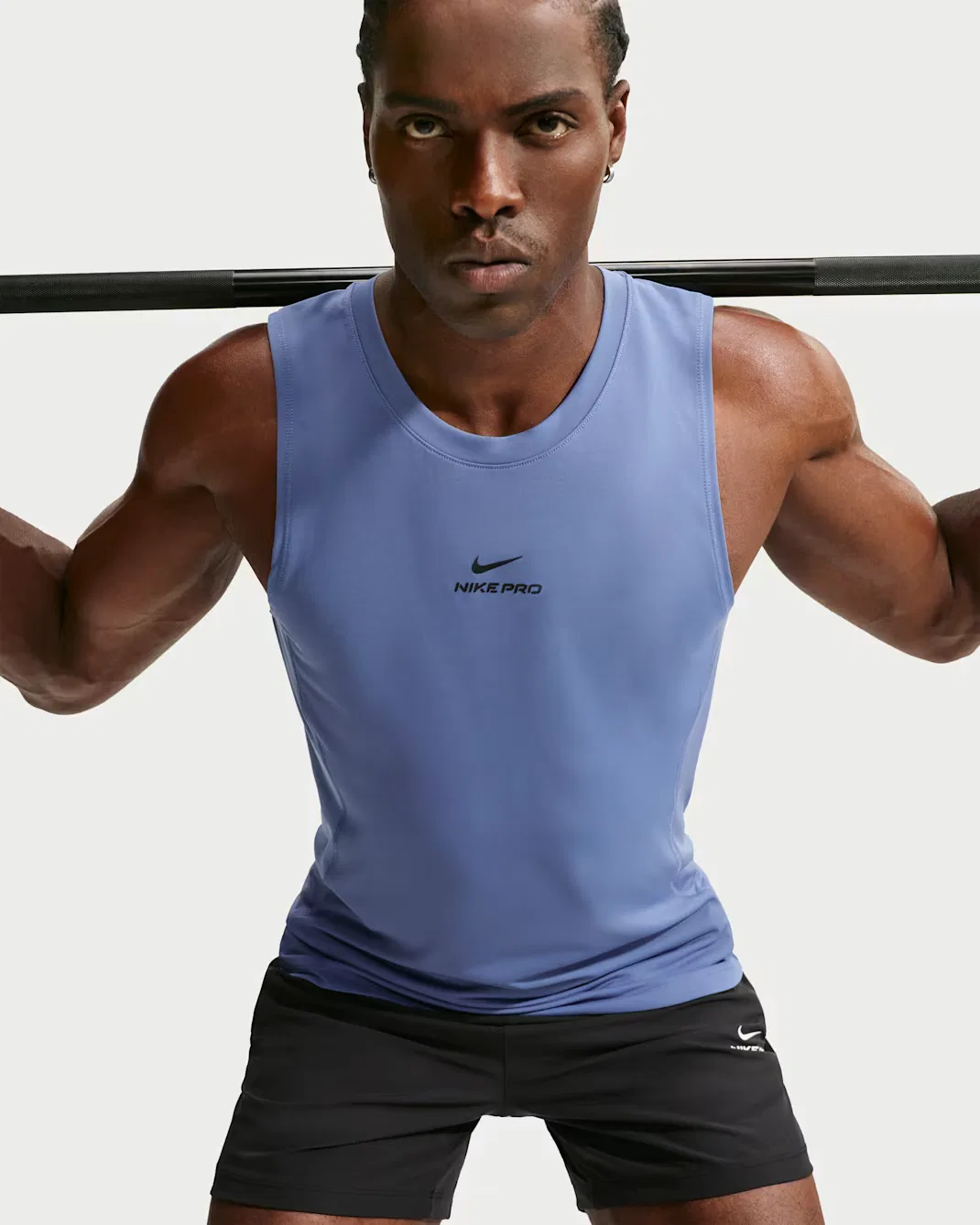 Мужская тренировочная майка Dri-FIT Nike Pro, Indigo Storm/Black — фото 3