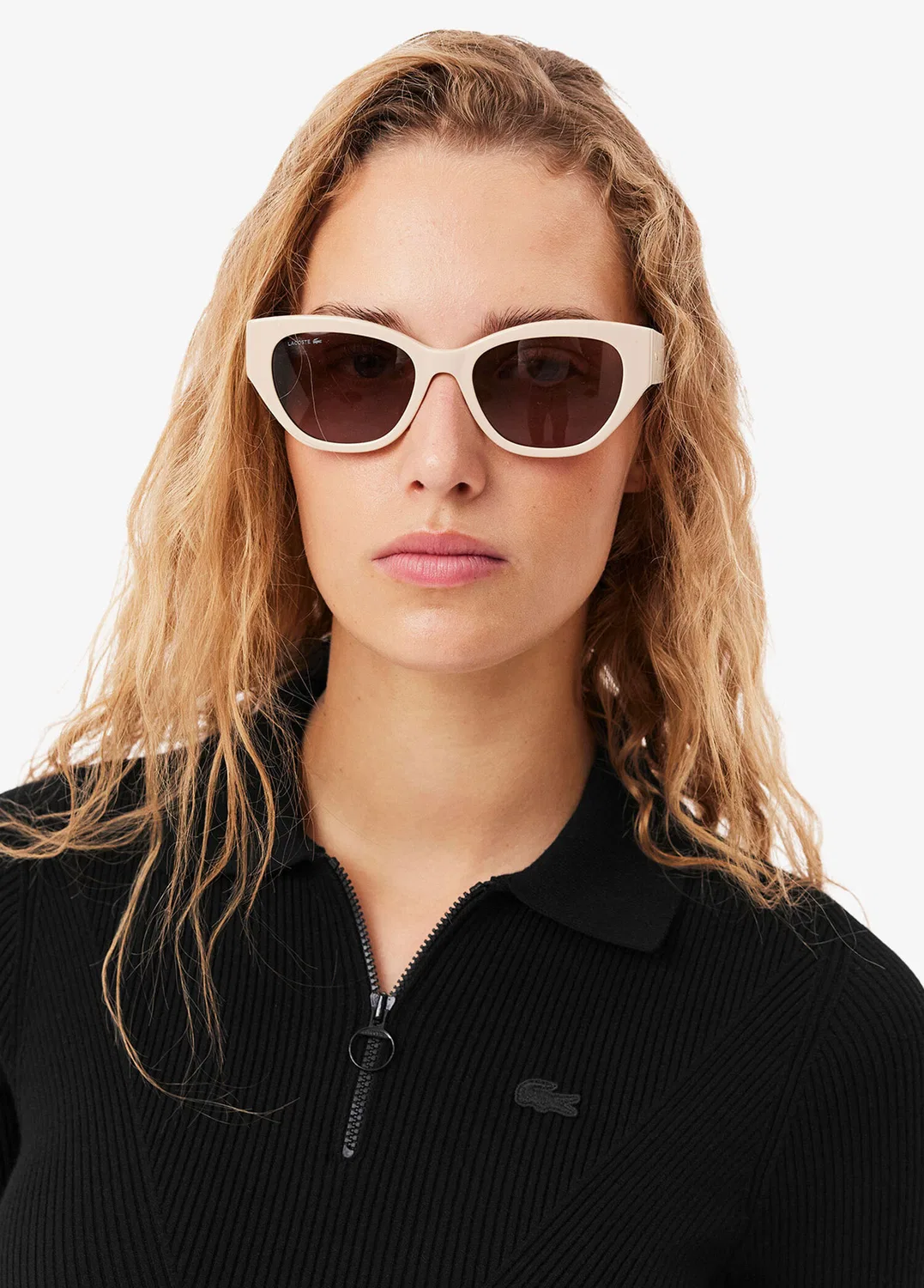 Трикотаж Lacoste Slim Fit с полузастежкой-молнией, черный — фото 2