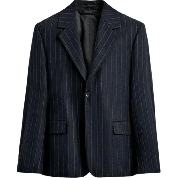 Мужской деловой костюм с лацканами Navy Blue ZARA, Navy Blue