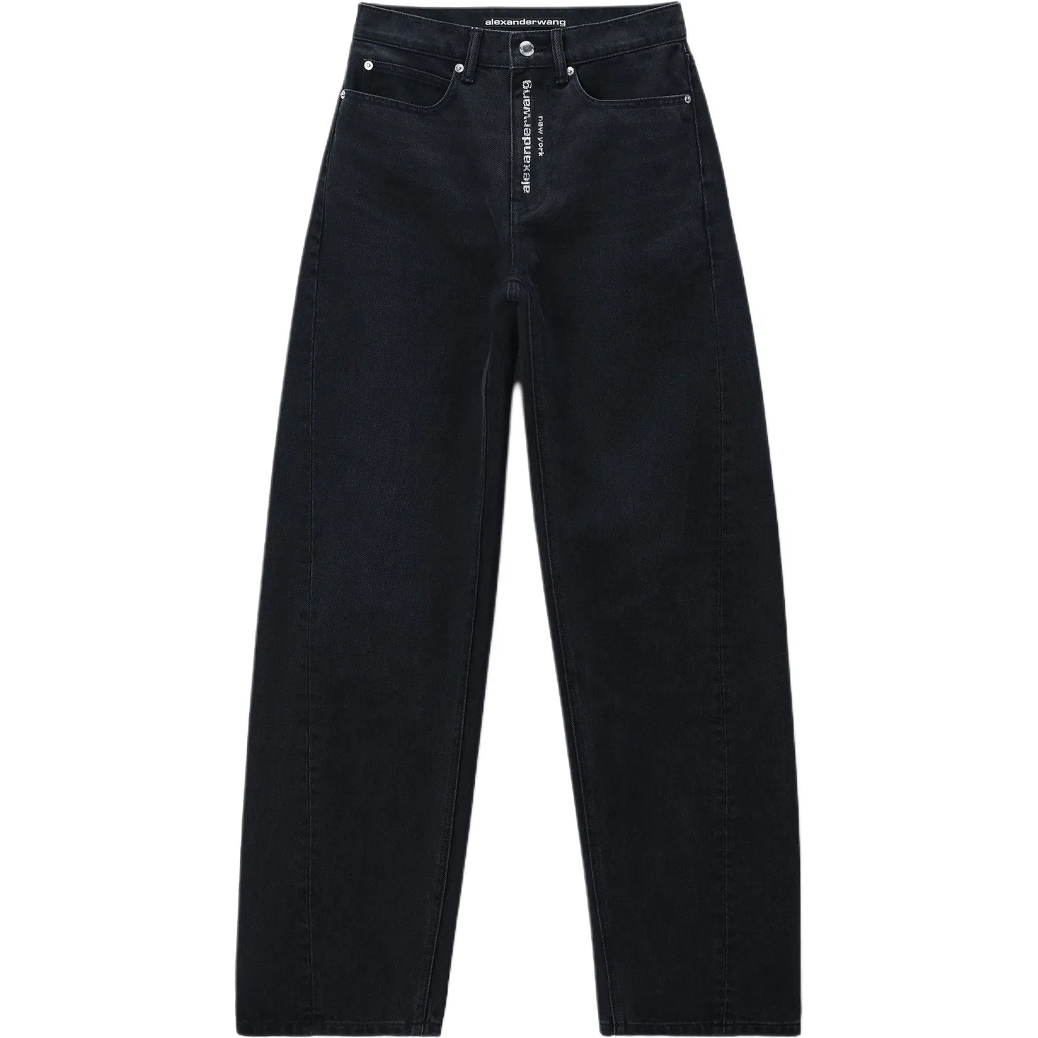 Женские джинсы с широкой штаниной Faded Black Alexander Wang, Faded Black