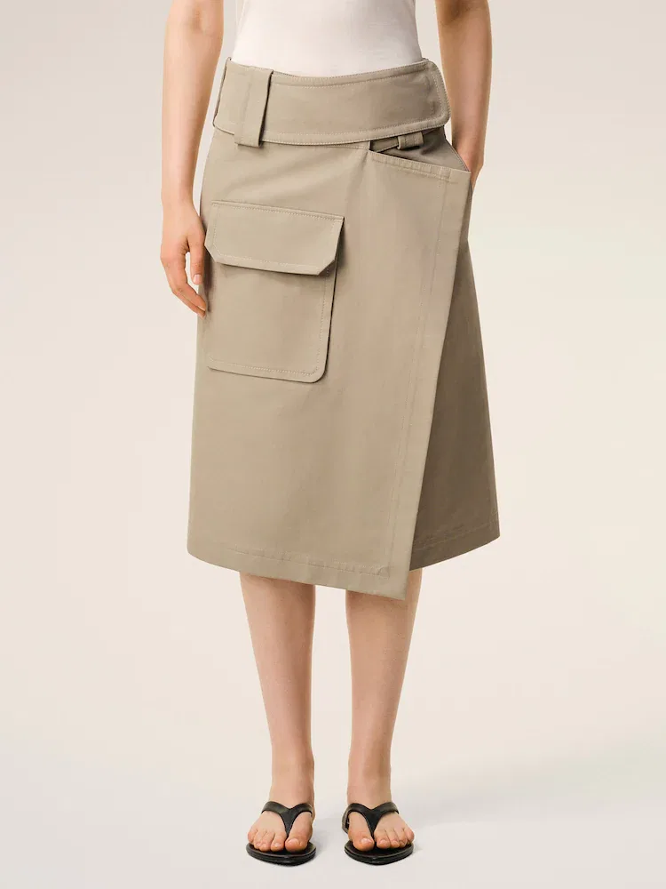Юбка миди Wrap, Beige Taupe AMI PARIS — фото 2