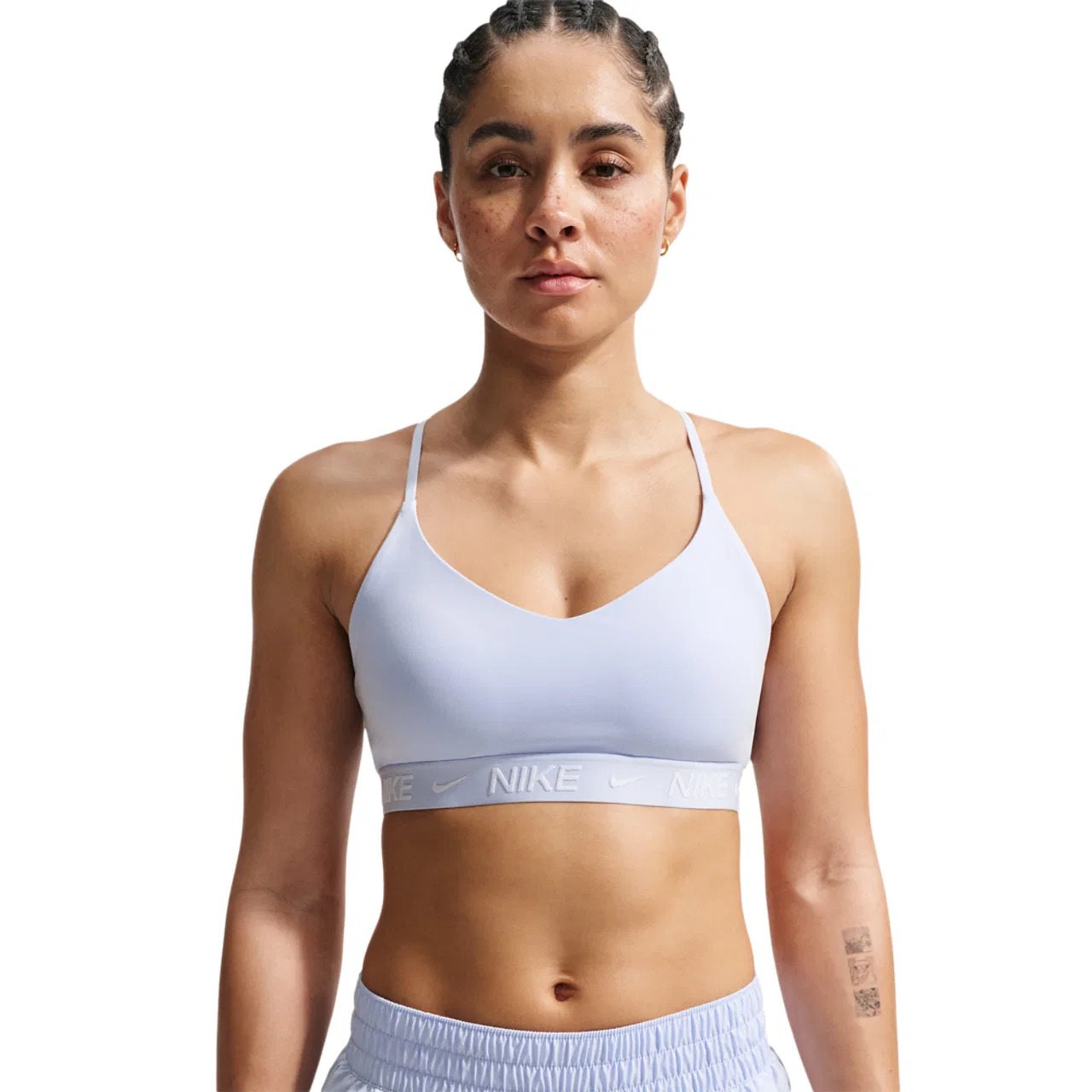 Женский спортивный бюстгальтер Dri-FIT Indy Nike, цвет Hydrogen Blue