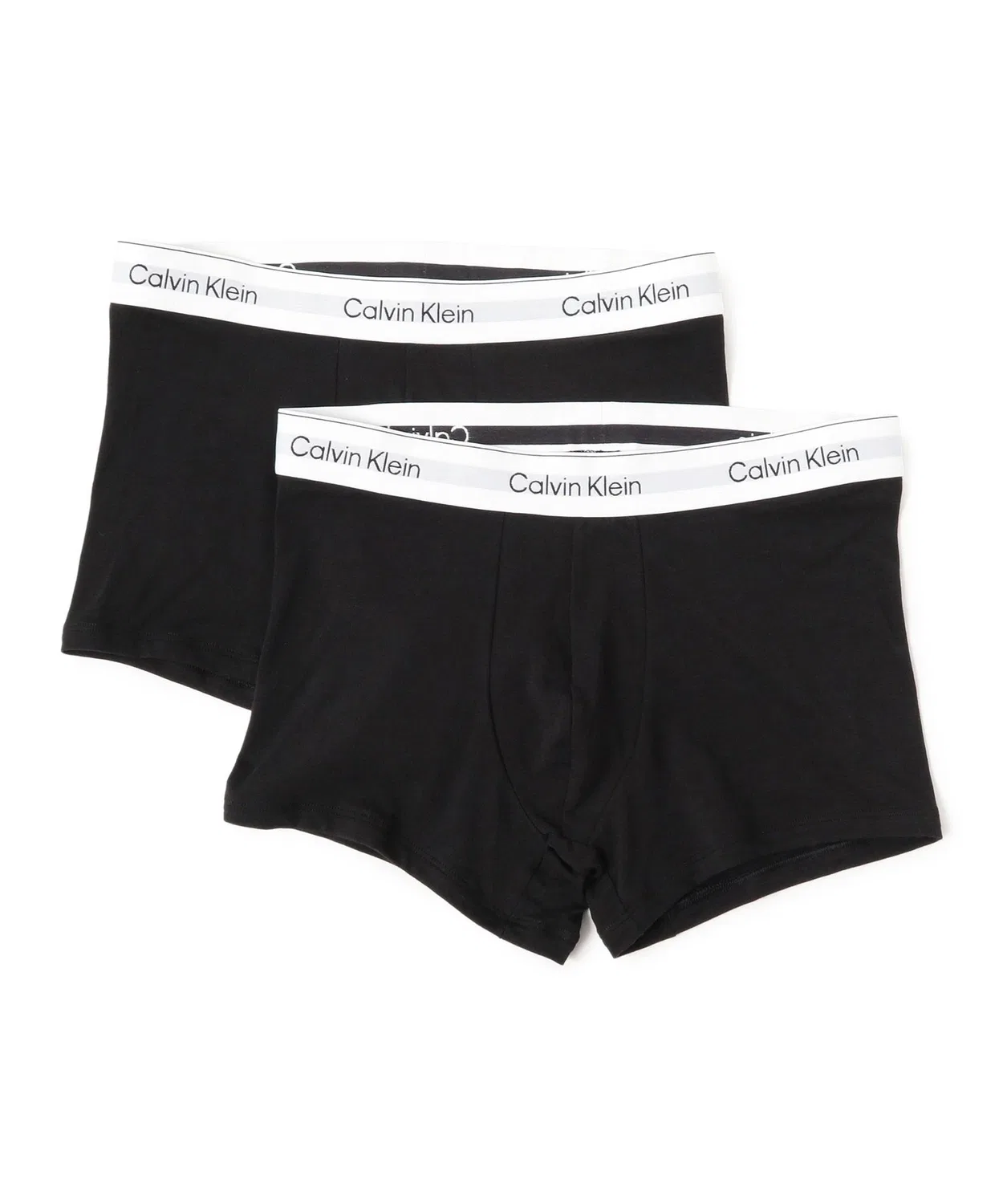 Мужские трусы-боксеры с принтом логотипа, комплект из 2 штук Calvin Klein, Black