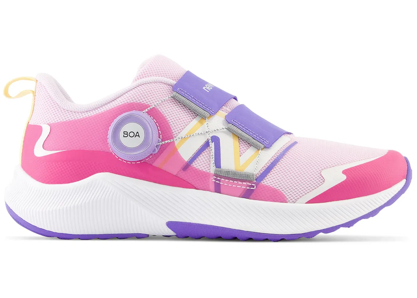 Детские кроссовки для бега с технологией BOA New Balance DynaSoft Reveal v4 BOA, Light Raspberry/Hi-Pink/Electric Indigo