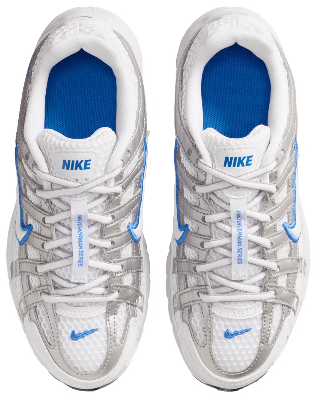 Кроссовки для девочек P-6000 Nike, цвет Blue Crystal/White/White — фото 4