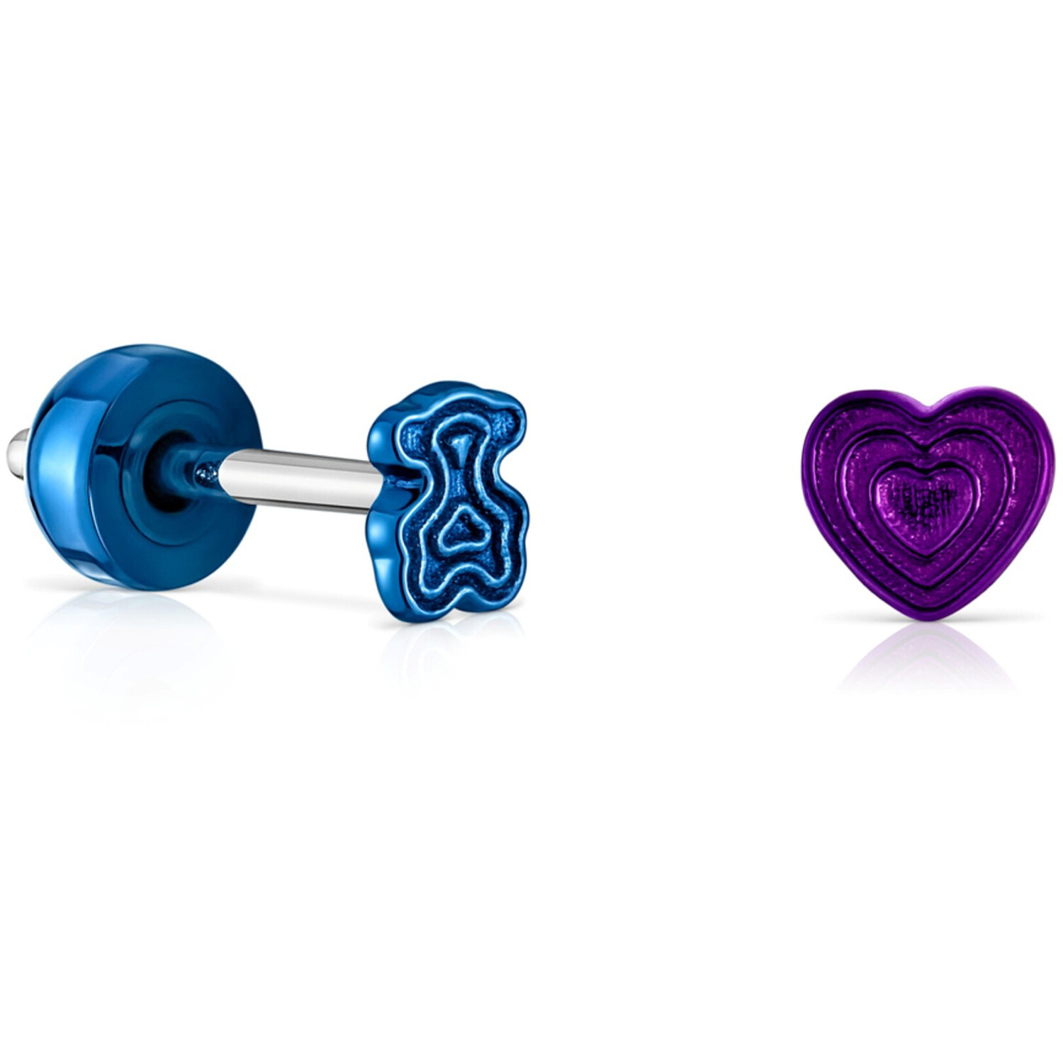 

Серьги Tous Pack of Bickie Purple And Blue IP Steel Ear