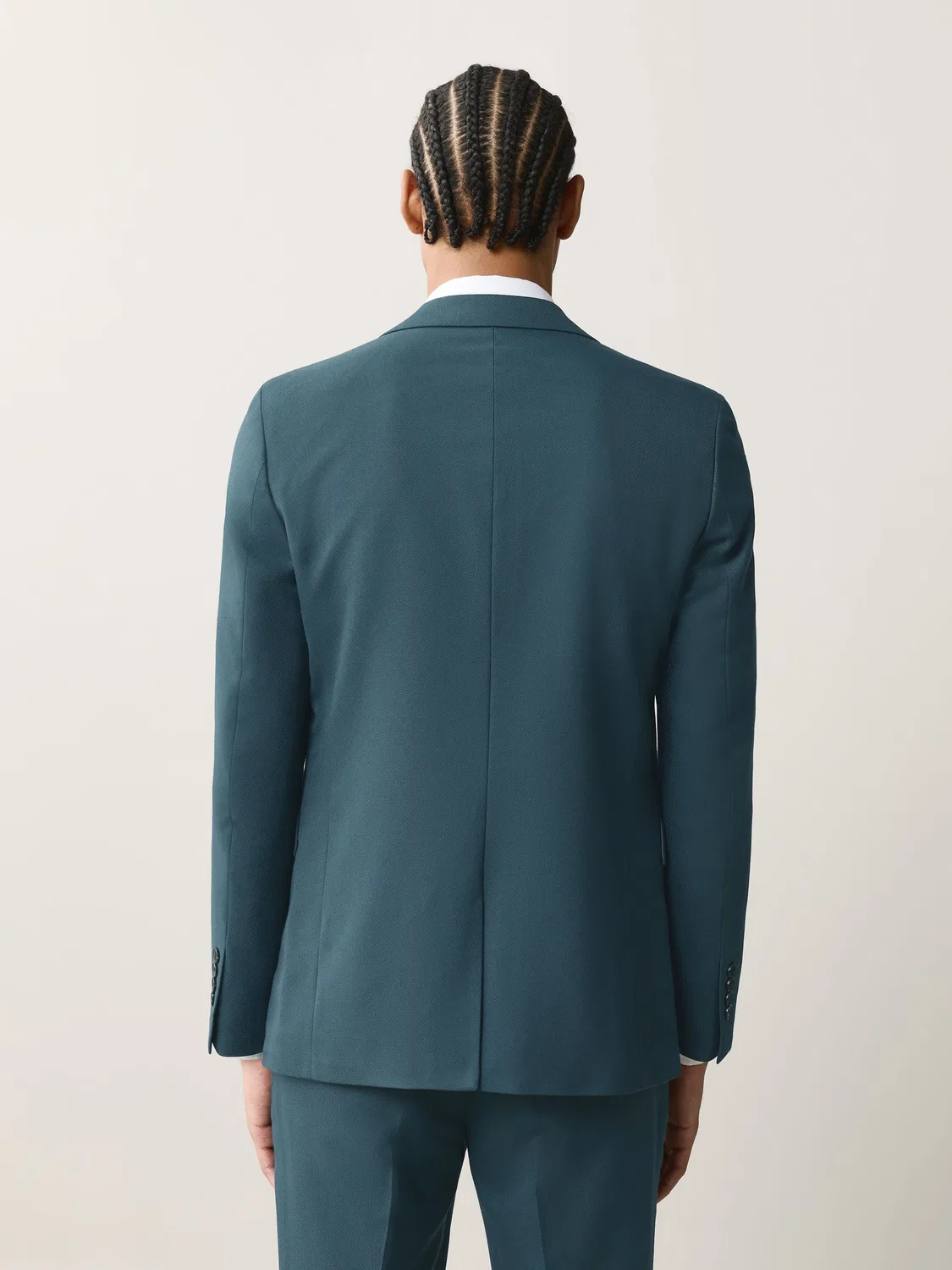 Пиджак Slim Fit текстурированный Next, Teal Blue — фото 3