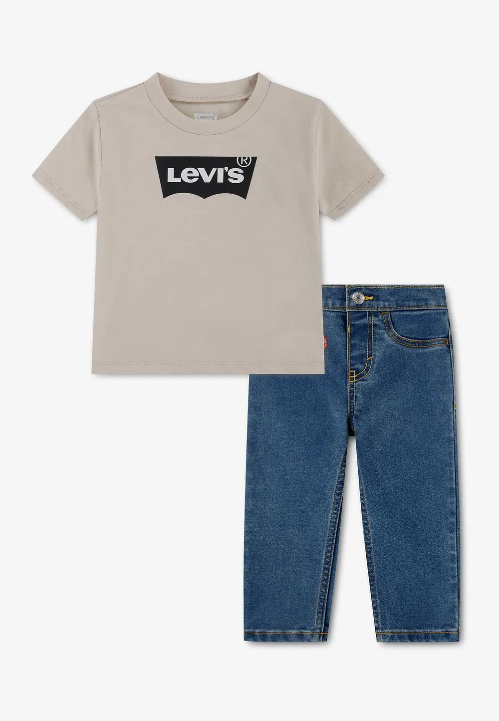 Комплект из футболки и джинсовых брюк с принтом Levi'S, Pumice Stone
