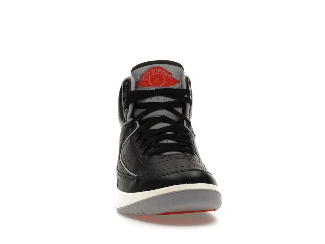 Детские кроссовки Lifestyle с принтом Jordan 2 Retro Jordan, Black/Fire Red/Sail/Cement Grey — фото 2