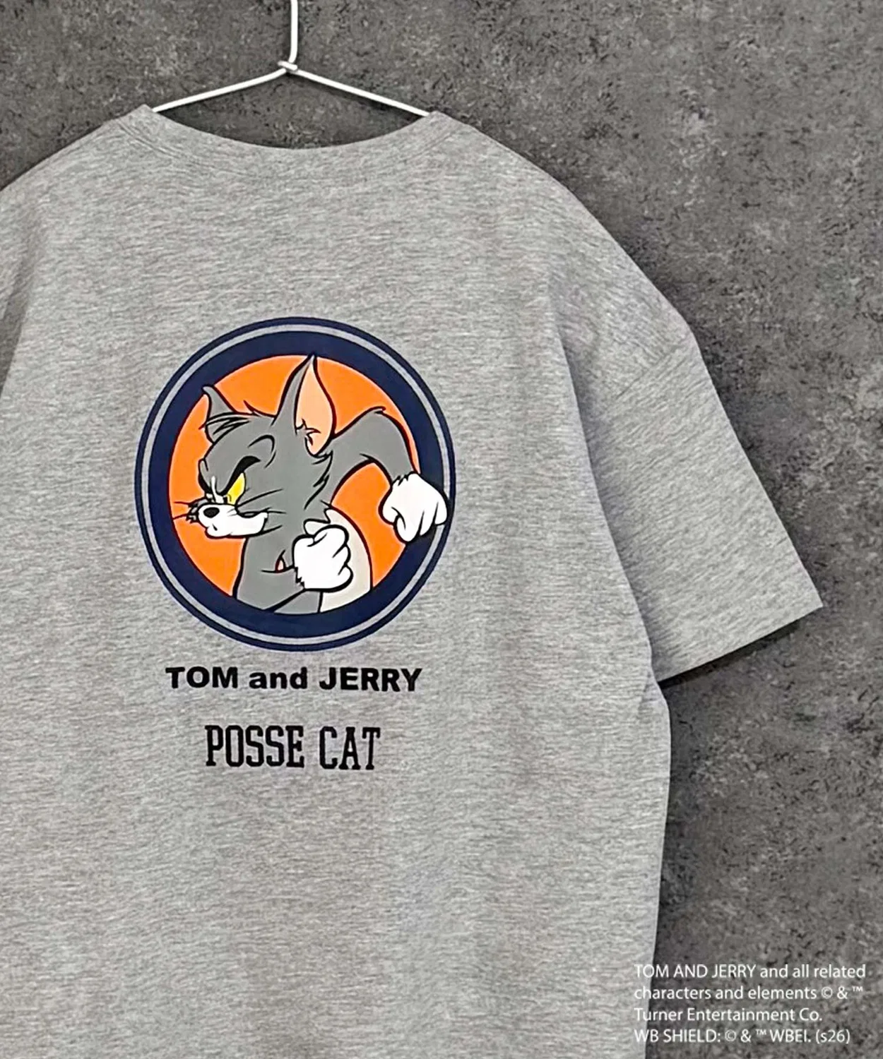 Детская футболка оверсайз с принтом Tom and Jerry TOM&JERRY, Melange Gray