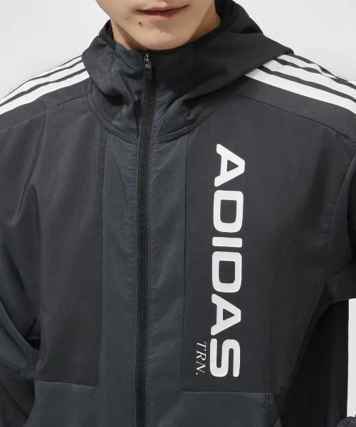Мужская худи-куртка с принтом Hybrid Adidas, Серый — фото 4