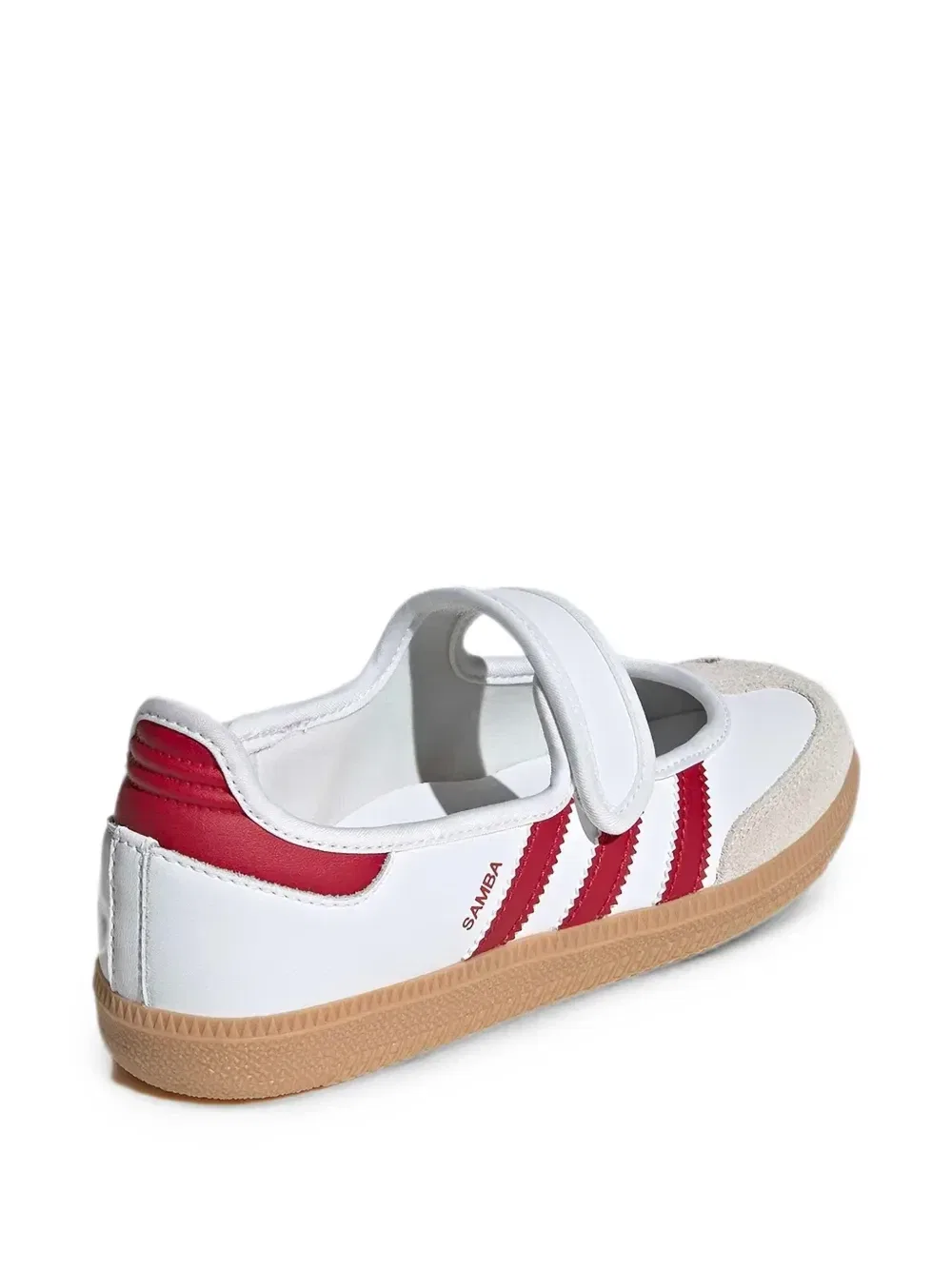 Кроссовки Samba Jane на липучке Adidas Kids, белый — фото 3