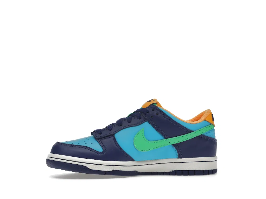 Детские кроссовки для активного отдыха Nike Dunk Low Nike, Baltic Blue/Electric Algae/Deep Royal/Laser Orange — фото 3
