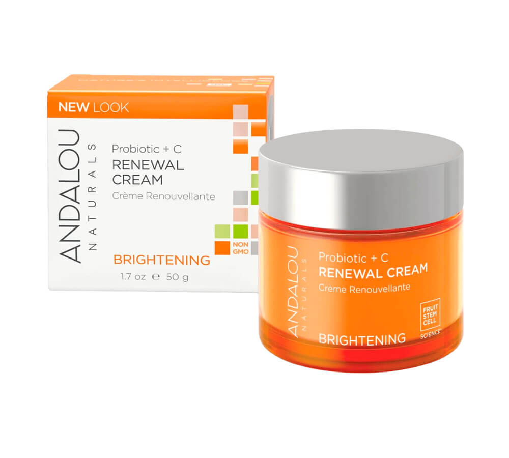 

Осветляющий восстанавливающий крем для лица пробиотики + витамин С Andalou Naturals, 50 мл