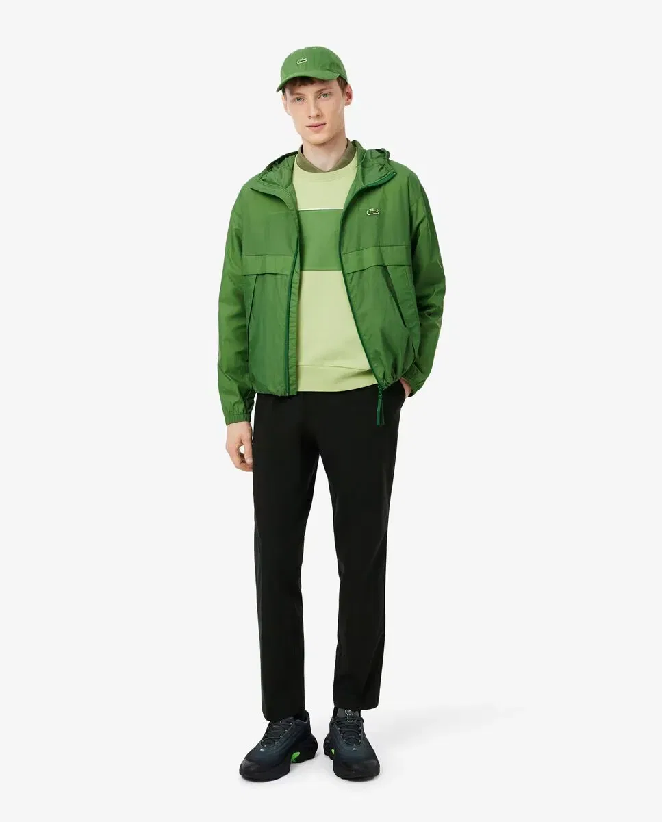 Мужская свитшот из футера с цветовыми блоками Lacoste, Verde — фото 4