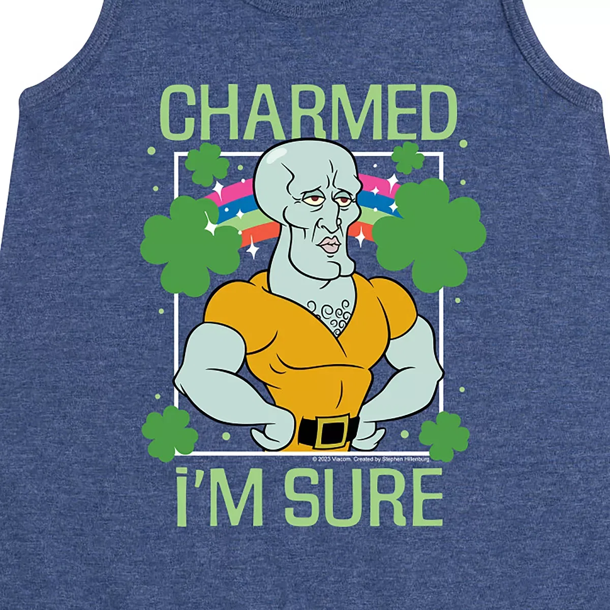 Детское платье-трапеция для девочек без рукавов SpongeBob SquarePants Charmed I'm Sure, Heather Navy — фото 2