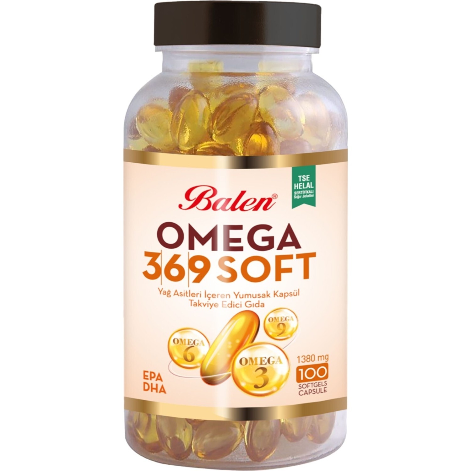 

Рыбий жир Balen Omega 3-6-9, 100 капсул, 1380 мг