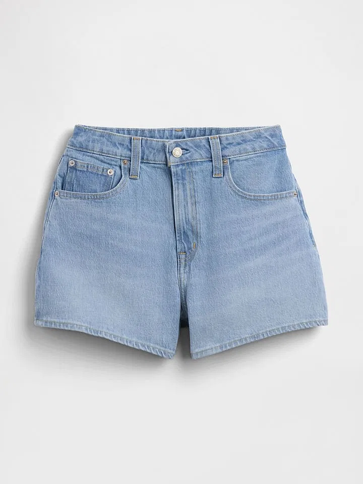 Женские джинсовые шорты High Waist GAP, Light Blue — фото 4