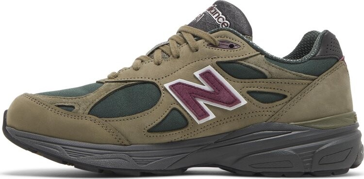Кроссовки New Balance Teddy Santis x 990v3 Made in USA 'Green Purple', зеленый — фото 4
