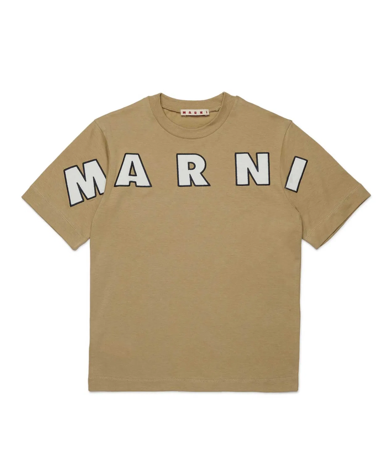 Детская футболка с коротким рукавом, с брендовым логотипом MARNI, Black — фото 3