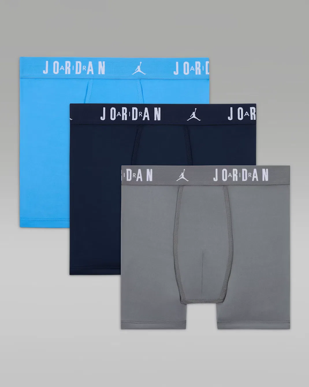 Трусы-боксеры Dri-FIT Flight Poly Core для детей старшего возраста (3 пары) Jordan, University Blue