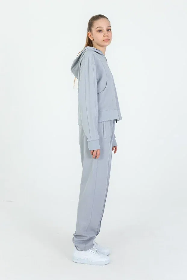 Детский комплект для девочек с капюшоном Black One, Gray — фото 3