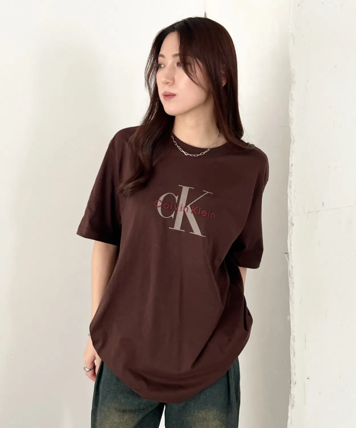 Мужская футболка с длинным рукавомCalvin Klein SS Hero Monologo Tee, Blue — фото 3