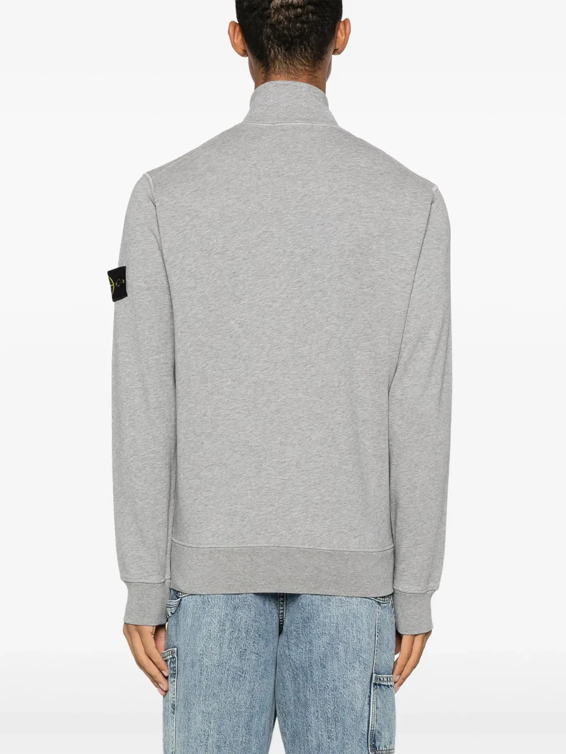 Свитшот из хлопкового флиса Stone Island, серый — фото 3