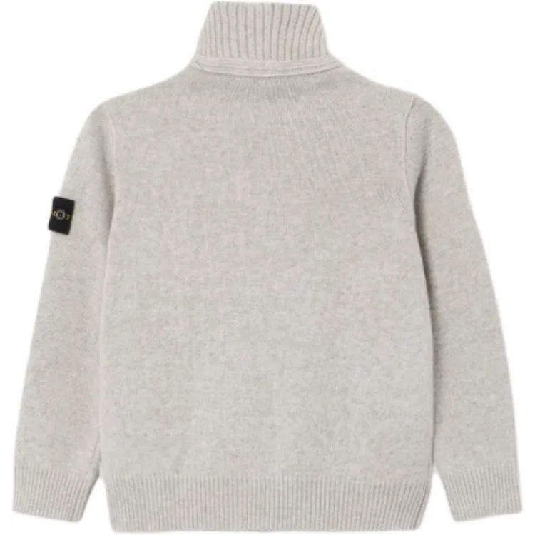 Детский свитер с длинным рукавом STONE ISLAND, Dusty Gray — фото 3