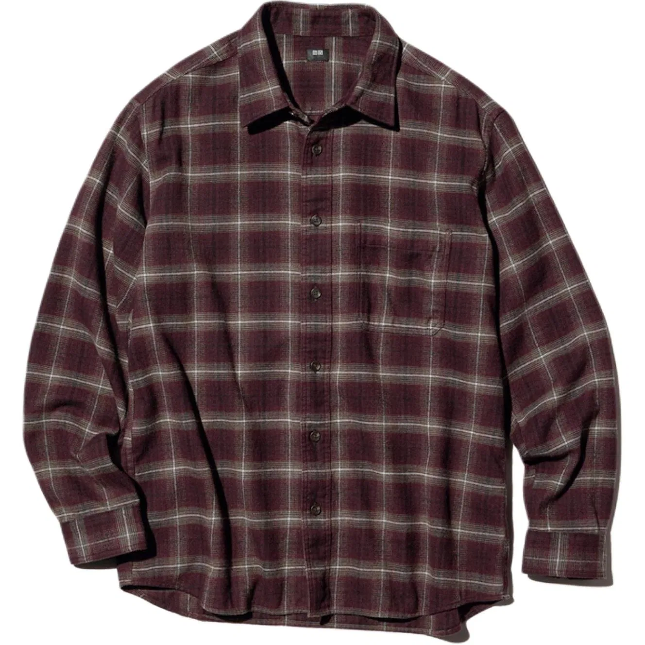Женская рубашка свободного кроя Burgundy UNIQLO
