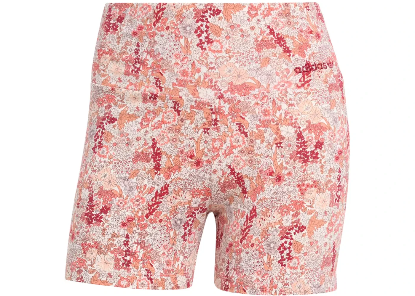 Женские шорты с принтом Adidas Originals x Liberty London Tonal Booty Shorts, Multicolor/Wonder Quartz